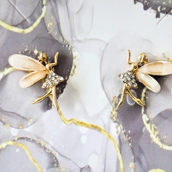Source Unknown Jewelry - Goldtone Fairy Earrings